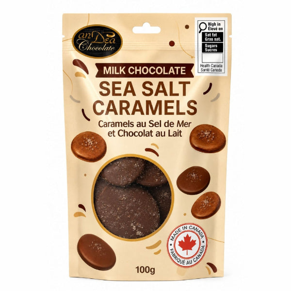 Milk Chocolate Sea Salt Mini Patties Pouch | anDea Chocolate | boogie + birdie
