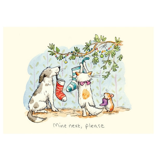 Mine Next, Please Christmas Card | Two Bad Mice | boogie + birdie


