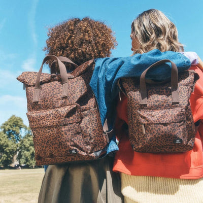 Leopard Canfield Roll Top Backpack | Ori London | boogie + birdie