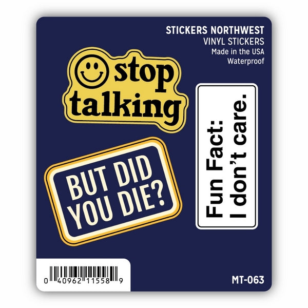 Snarky Phrases Mini Stickers | Set of 3 | Stickers Northwest | boogie + birdie