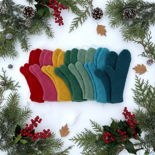 Red Wool Mittens | Julie Sinden | boogie + birdie