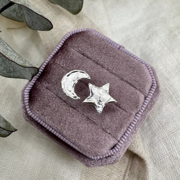 Silver Star & Moon Wonder Stud Earrings | Open Fire | boogie + birdie