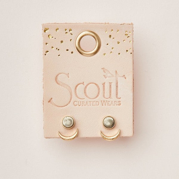 Gold Moon Phase Ear Jacket - Pyrite | Scout | boogie + birdie