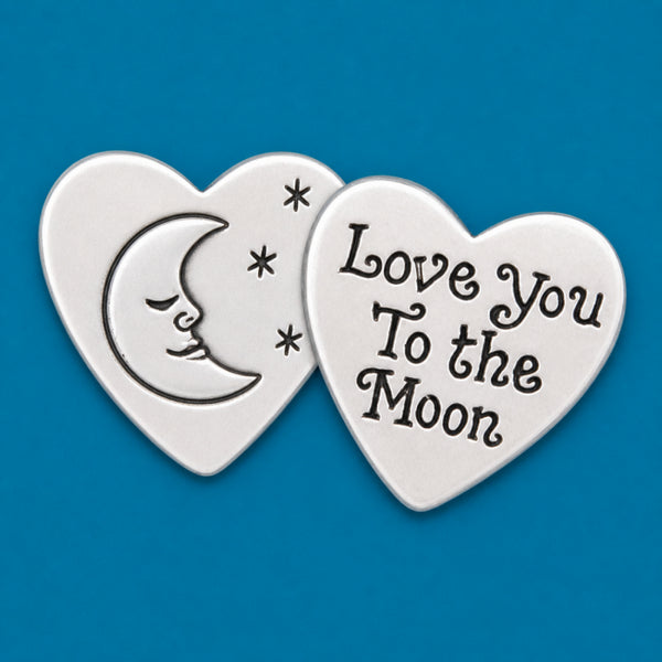 Pewter Heart/Love You to the Moon Token | Basic Spirit | boogie + birdie