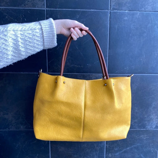 Mustard 3-in-1 Tote Bag | Bags + Wallets | boogie + birdie