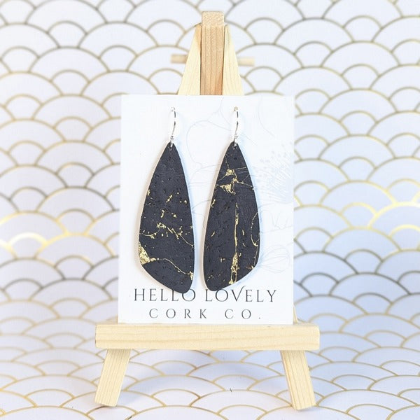 Navy Gold Small Wing Earrings | Hello Lovely | boogie + birdie
