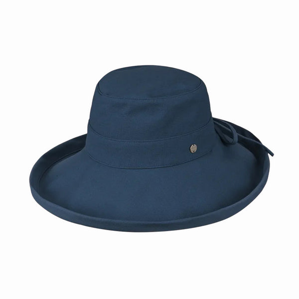 Navy Noosa Canvas Wide Brimmed Hat | Kooringal | boogie + birdie