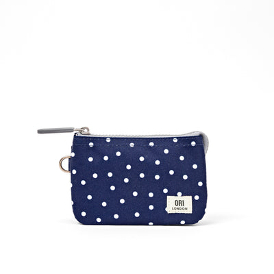Navy Polka Dot Carnaby Wallet | Ori London | boogie + birdie