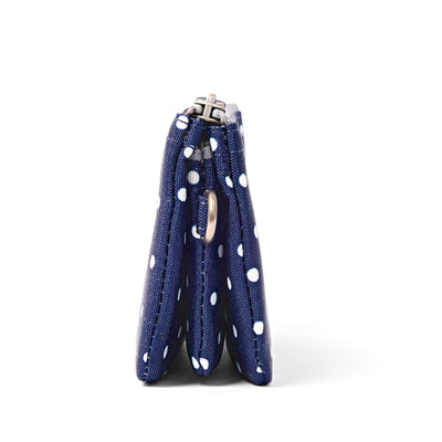 Navy Polka Dot Carnaby Wallet | Ori London | boogie + birdie