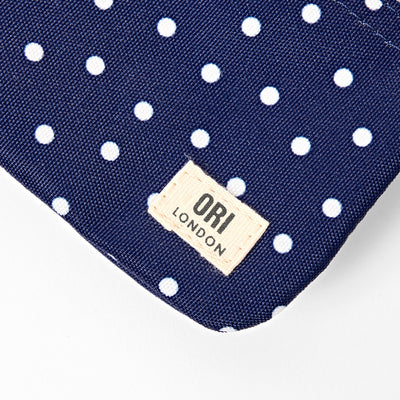 Navy Polka Dot Carnaby Wallet | Ori London | boogie + birdie