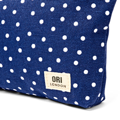 Navy Polka Dot Maida Vale Pouch | Ori London | boogie + birdie