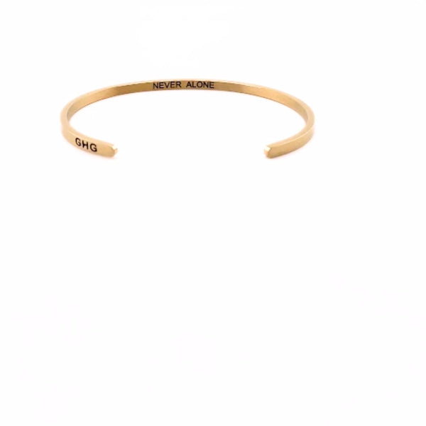 Gold Never Alone Bangle | boogie + birdie | Glass House Goods