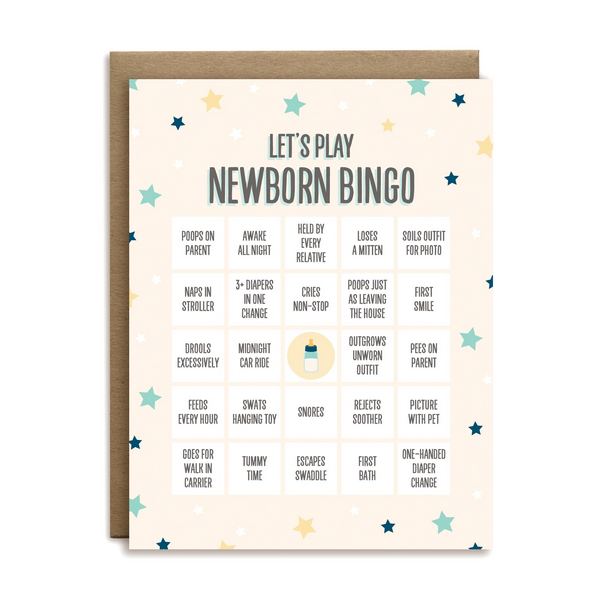 Newborn Bingo Baby Card | I'll Know It When I See It | boogie + birdie