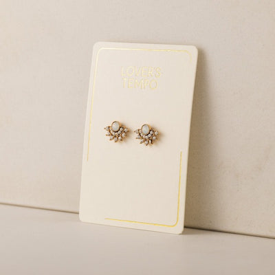 White Opal Nico Fan Earrings | Jewellery | boogie + birdie