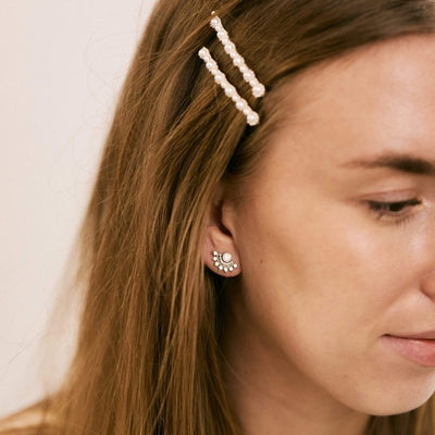 White Opal Nico Fan Earrings | Jewellery | boogie + birdie