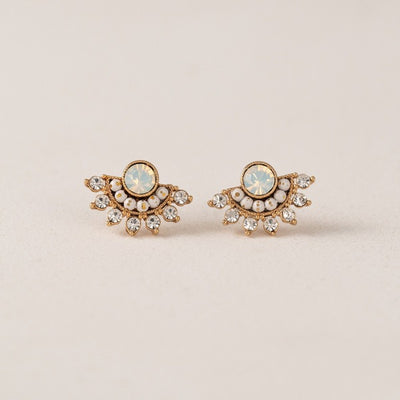 White Opal Nico Fan Earrings | Jewellery | boogie + birdie