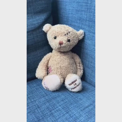 Nobody's Perfect Plush Bear with Bandages | Bukowski Bears | boogie + birdie