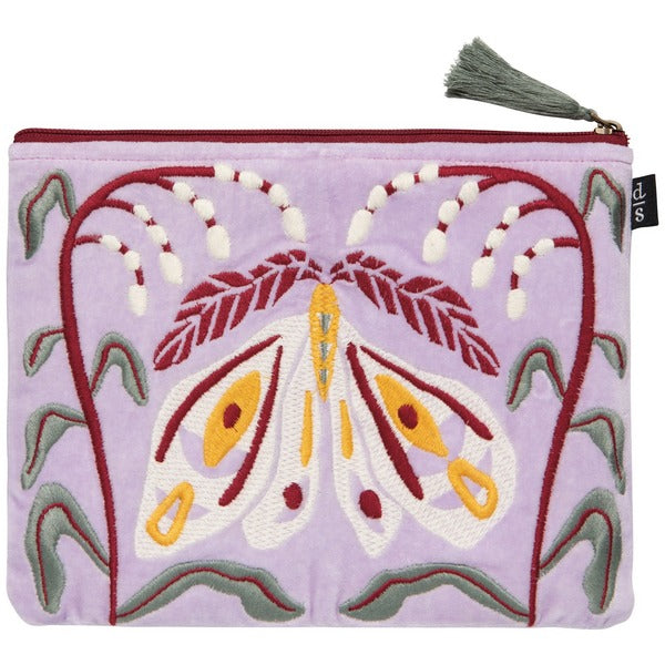 Nocturna Embroidered Flat Pouch | Danica Studio | boogie + birdie