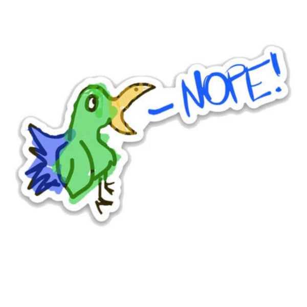 Nope Bird Sticker | Evil Llama and Friends | boogie + birdie