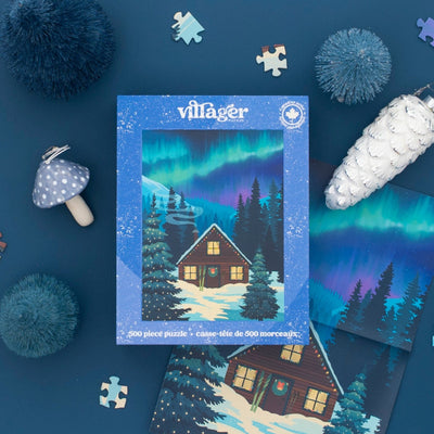 Northern Cabin 500 Piece Puzzle | Villager Puzzles | boogie + birdie