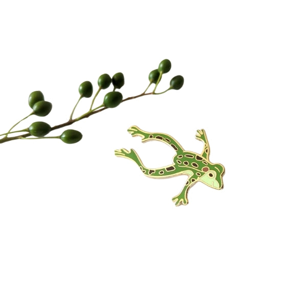Northern Leopard Frog Enamel Pin | Crystal Driedger | boogie + birdie