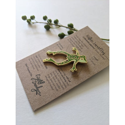 Northern Leopard Frog Enamel Pin | Crystal Driedger | boogie + birdie