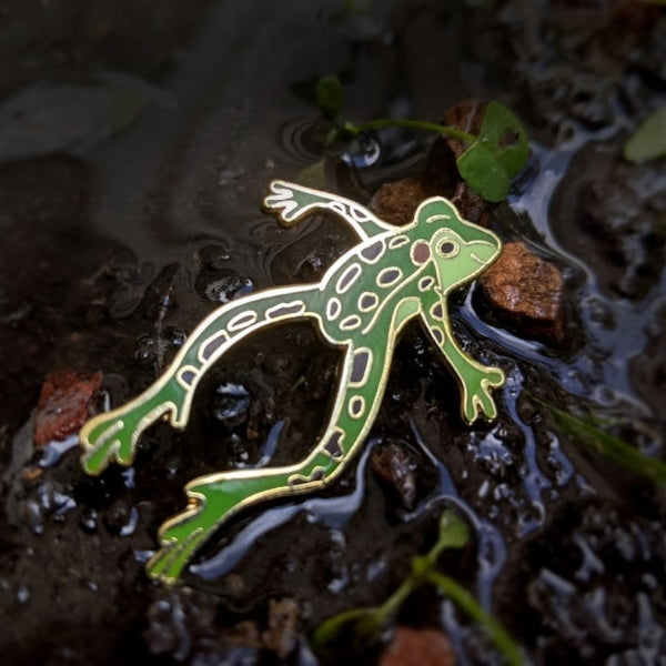 Northern Leopard Frog Enamel Pin | Crystal Driedger | boogie + birdie