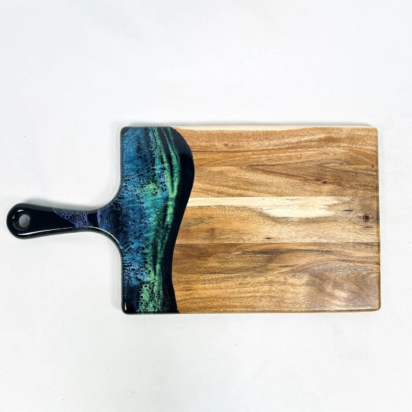 Northern Lights Large Acacia Board | Lynn & Liana | boogie + birdie 