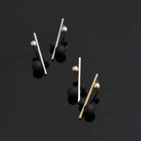  Gold & Black Note Drop Earrings | Pursuits | boogie + birdie