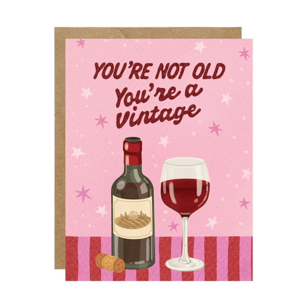 Red Wine Nostalgia Birthday Card | Simple Whimsy | boogie + birdie