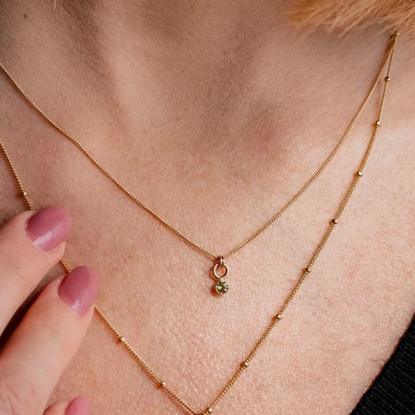 Gold Citrine Kindred Birthstone Necklace | Open Fire | boogie + birdie
