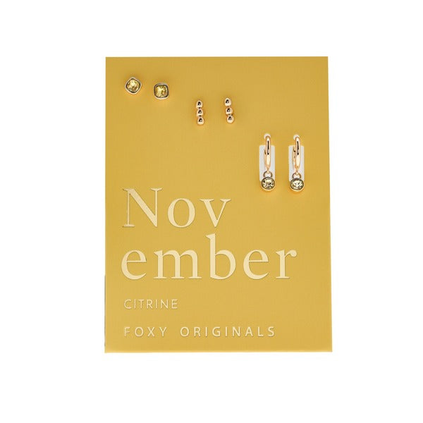 November Citrine Birthstone Drop Earrings | Foxy Originals | boogie + birdie