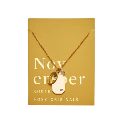 November Citrine Birthday Necklace | Foxy Originals | boogie + birdie