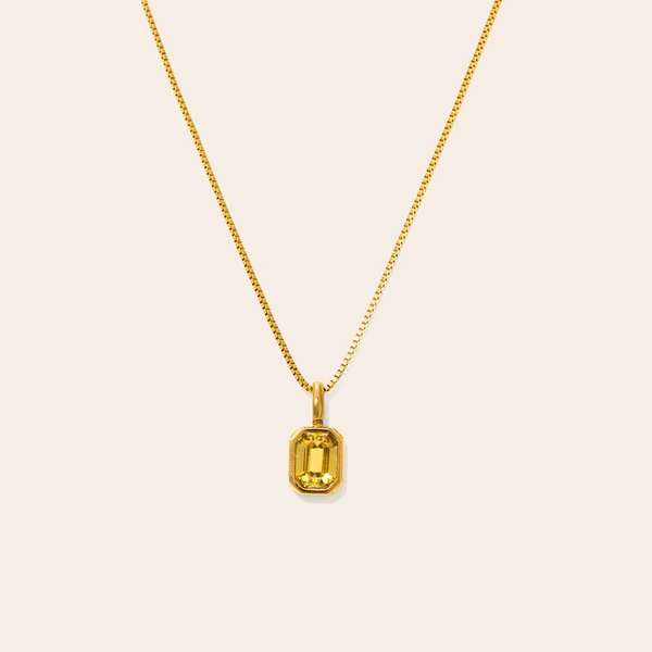 Gold Citrine November Birthstone Waterproof Necklace | Lover's Tempo | boogie + birdie
