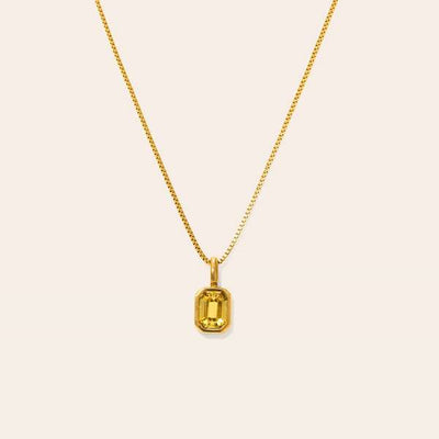 Gold Citrine November Birthstone Waterproof Necklace | Lover's Tempo | boogie + birdie