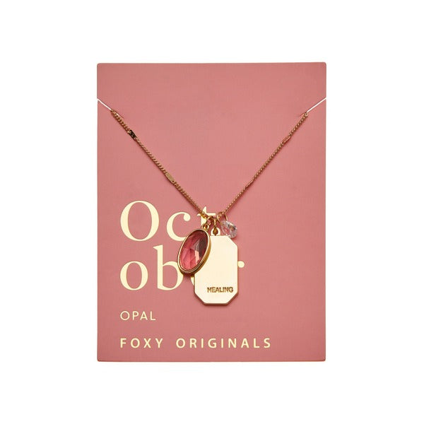 October Opal Birthstone Necklace | Foxy Originals | boogie + birdie