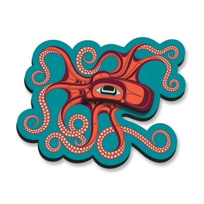Octopus (Nuu) 3D Magnet - Haida | Native Northwest | boogie + birdie