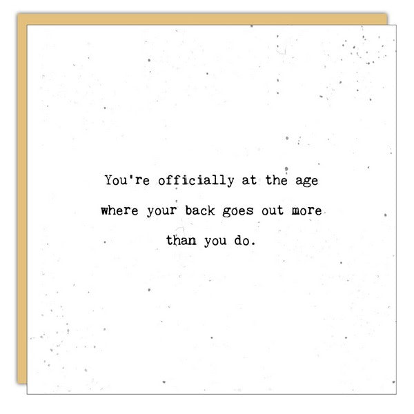 You're Officially At the Age Birthday Card (SLG1098) | Cedar Mountain | boogie + birdie