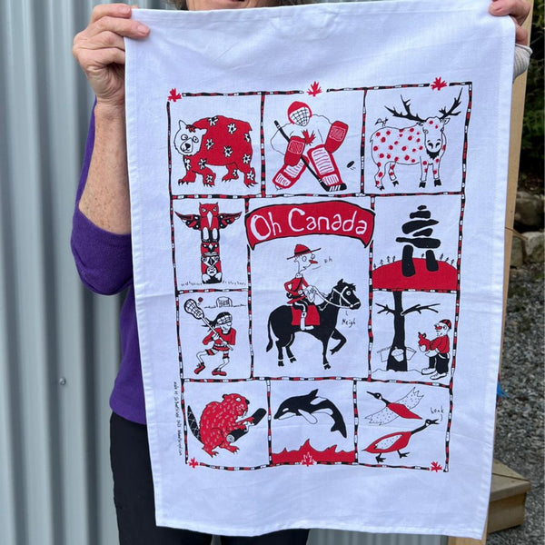 Oh Canada Tea Towel | Sa Boothroyd | boogie + birdie