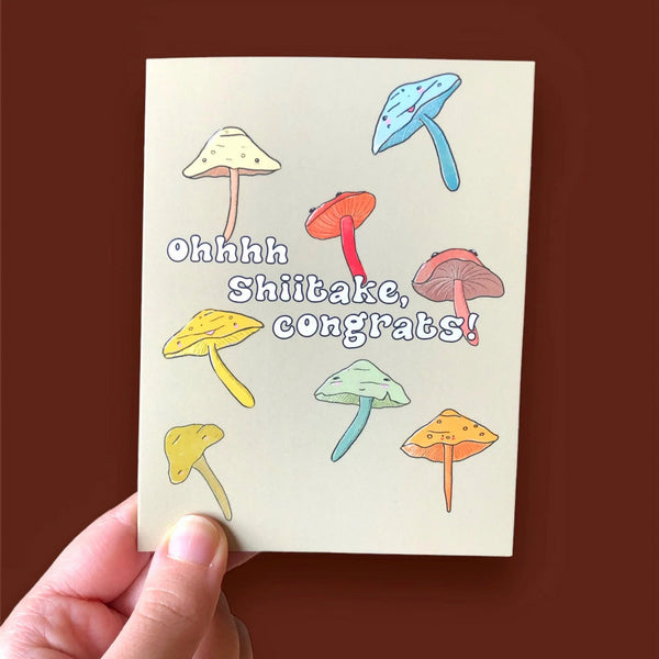Oh Shiitake! Congratulations Card | Evil Llama and Friends | boogie + birdie
