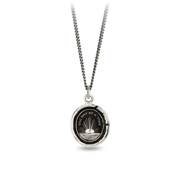 Silver One Day at a Time Pyrrah Talisman Necklace | boogie + birdie