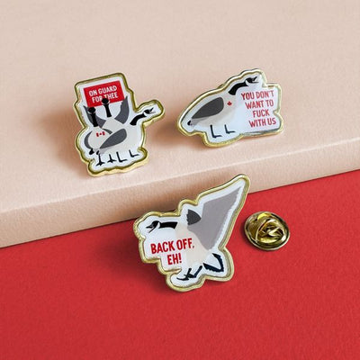 On Guard For Thee Canadian Geese Enamel Pin | I'll Know It When I See It | boogie + birdie