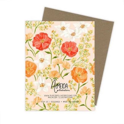 Orange Blooms Greeting Card | Almeida Illustrations | boogie + birdie