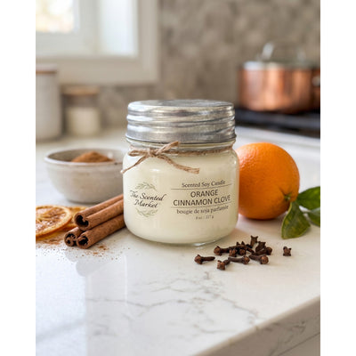 Orange Cinnamon Clove Soy Candle 8oz | The Scented Market | boogie + birdie