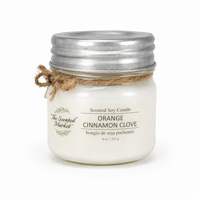 Orange Cinnamon Clove Soy Candle 8oz | The Scented Market | boogie + birdie