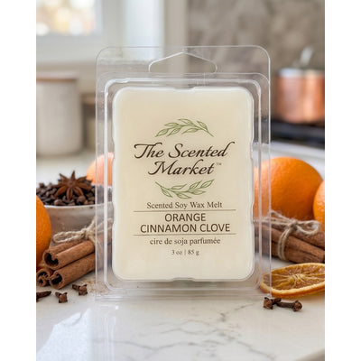 Orange Cinnamon Clove Soy Wax Melts | Pack of 6 | The Scented Market | boogie + birdie
