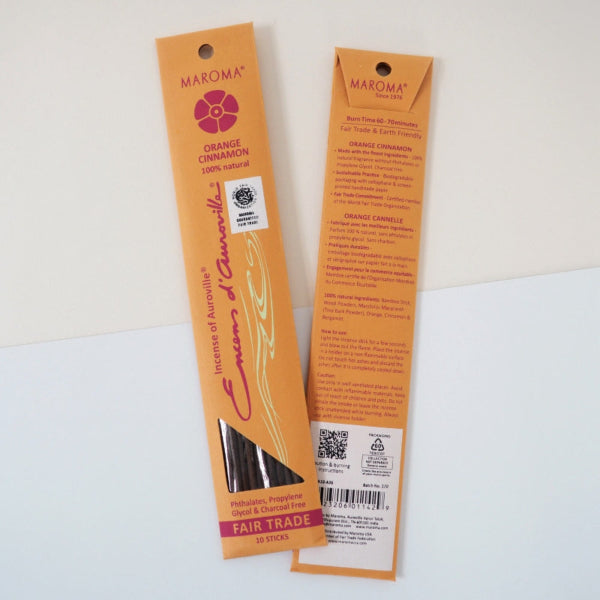 Orange Cinnamon Incense | Maroma | boogie + birdie