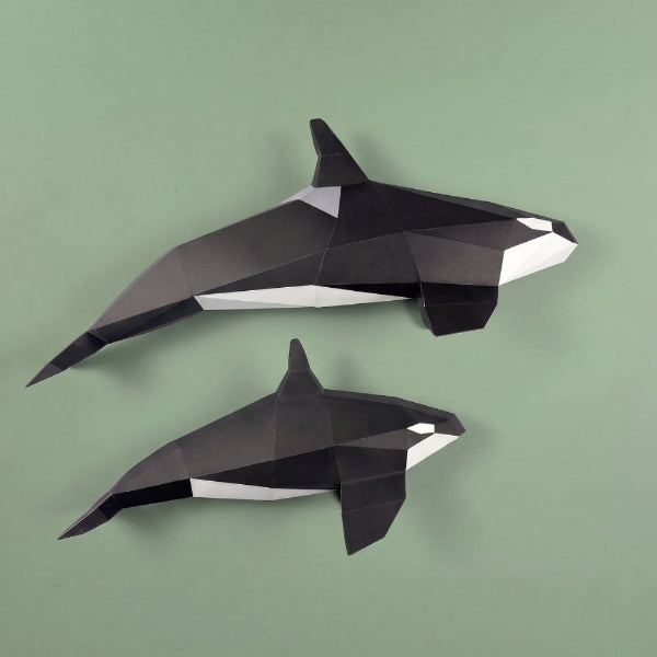 Geometric Paper Orca Family Kit | Canadiana | boogie + birdie

