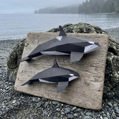 Geometric Paper Orca Family Kit | Canadiana | boogie + birdie