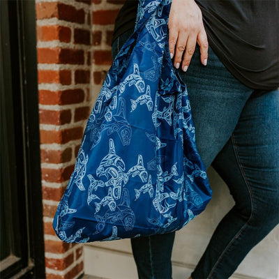 Orca Family Haisla Heiltsuk Foldable Bag | Native Northwest | boogie + birdie